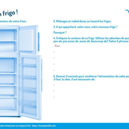 Mon frigo FLE – vocabulaire de l’alimentation ! (A1-B1)