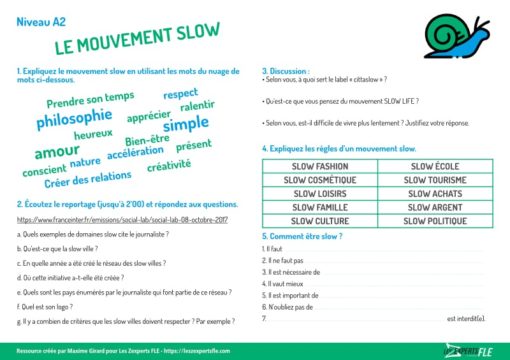 parler du mouvement slow