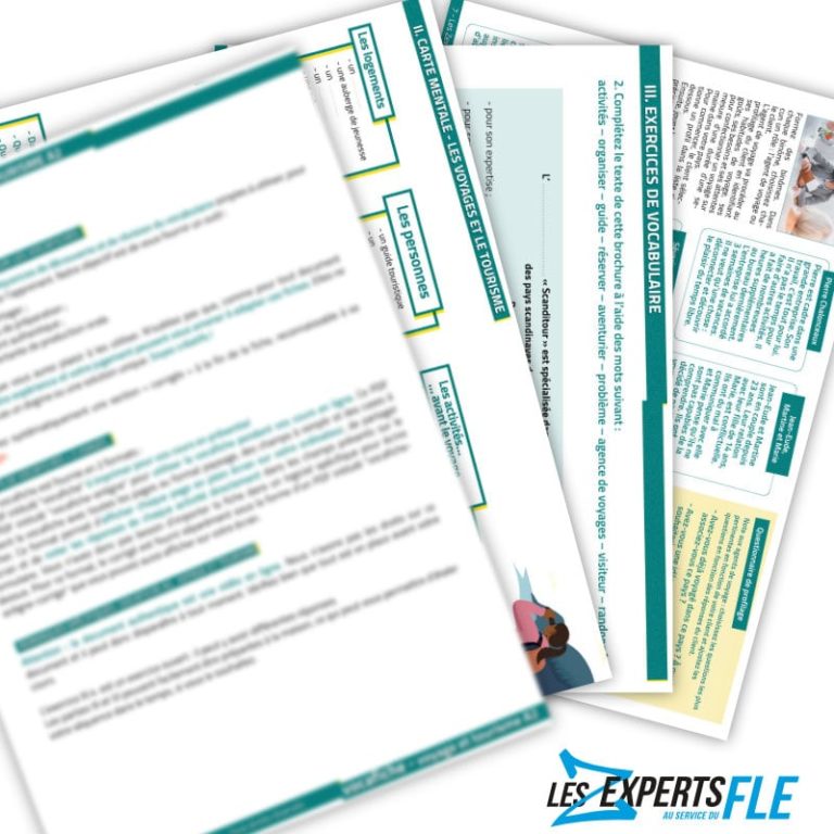 Fiche De Vocabulaire FLE Sur Le Tourisme Niveau A2 - Les Zexperts FLE