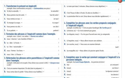 Impératif (A1) : exercices de grammaire en PDF