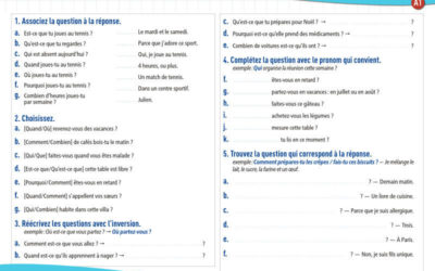 Bilan : articles définis, indéfinis et partitifs (A1) : exercices de grammaire en PDF