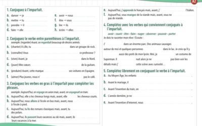 Imparfait (A2) : exercices de grammaire en PDF