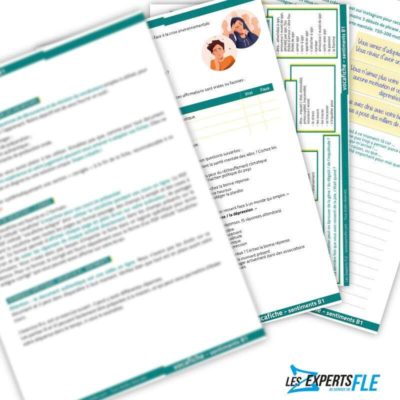 Fiche De Vocabulaire FLE Sur Les Sentiments B1 - Les Zexperts FLE