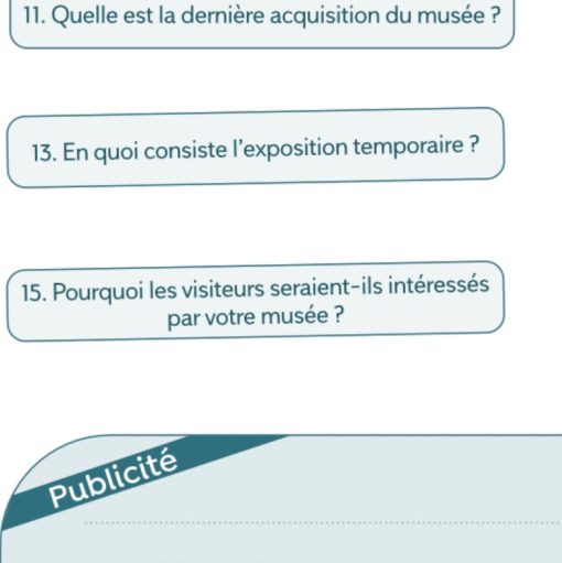 Pack de conversation musées et patrimoine FLE B1 B2