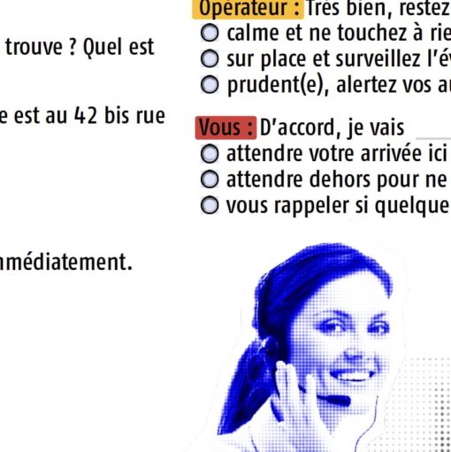 fiche FLE sur le lexique idiomatique quand on appelle les secours