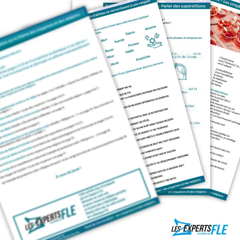 Pack de conversation sur le thème des croyances et des religions B2 (MAJ) – Image 3
