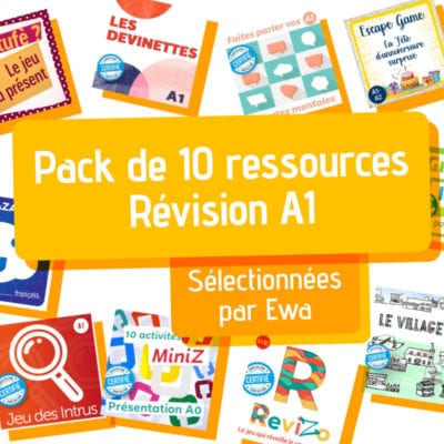 Pack de 10 activités FLE de révision pour le niveau A1