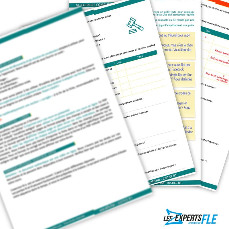 Vocafiche B1 : justice – Image 2