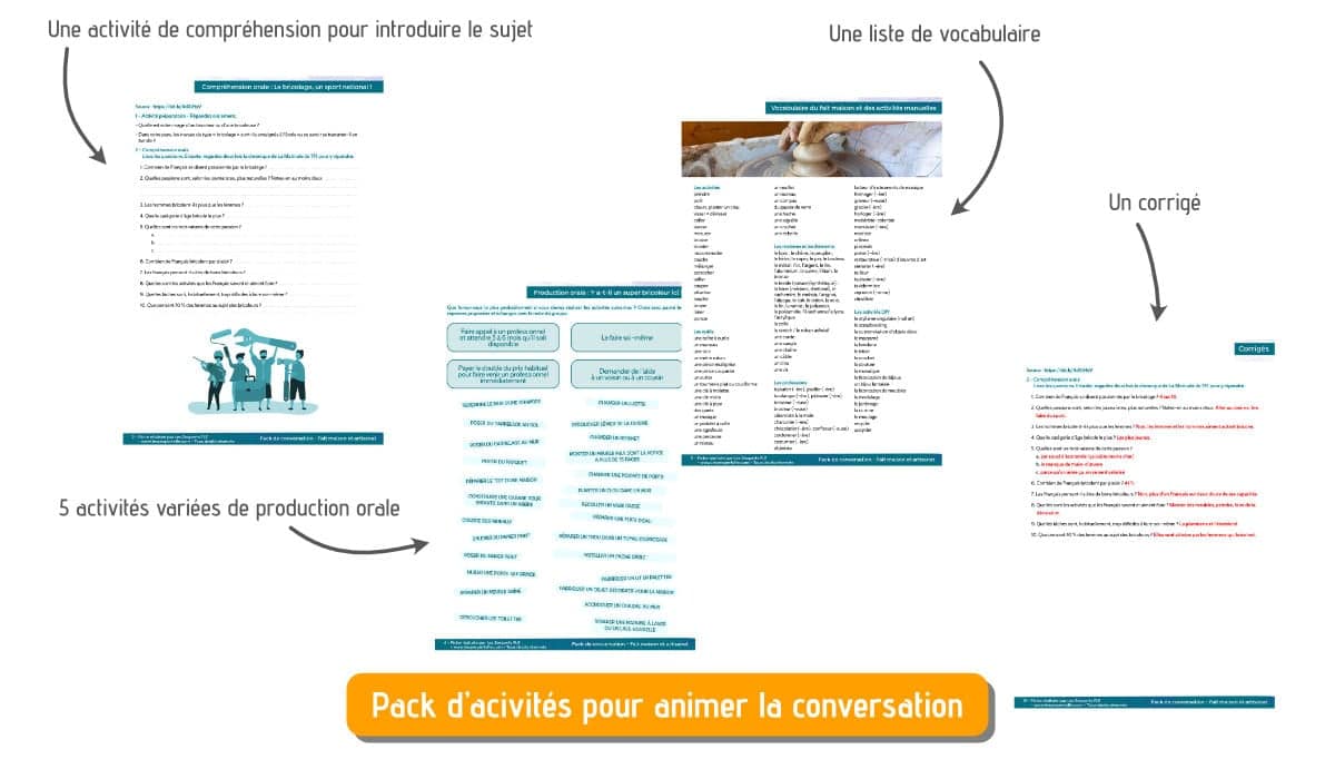 Pack de conversation : le fait maison et l'artisanat – Image 6
