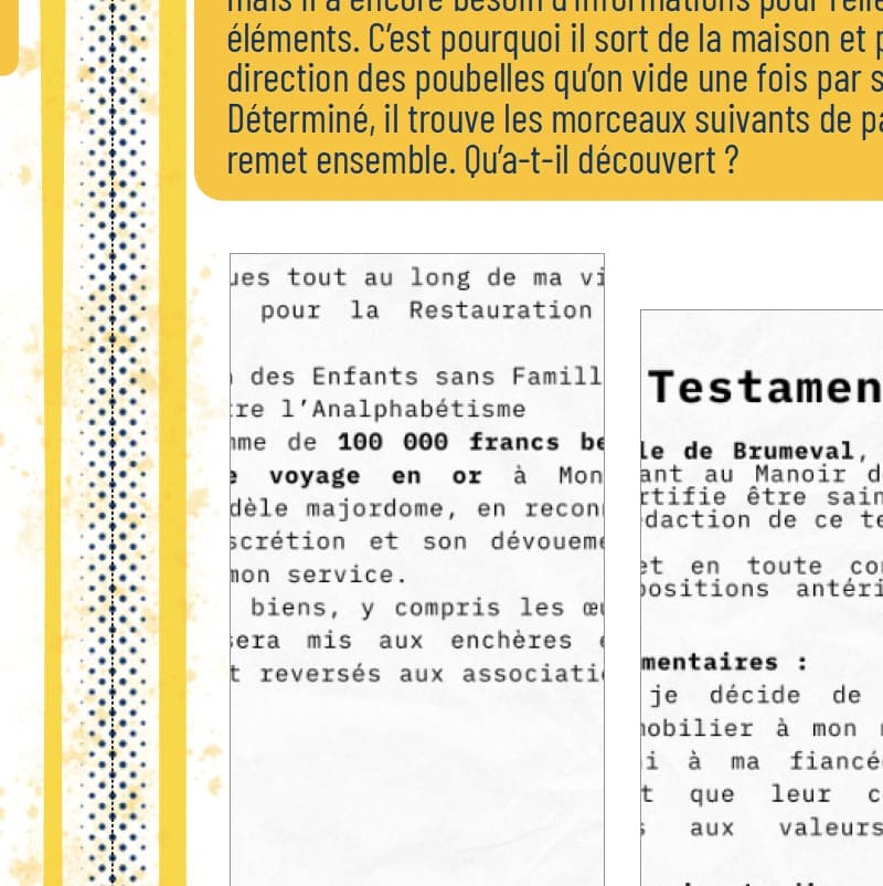 escape game FLE meurtre B1 B2