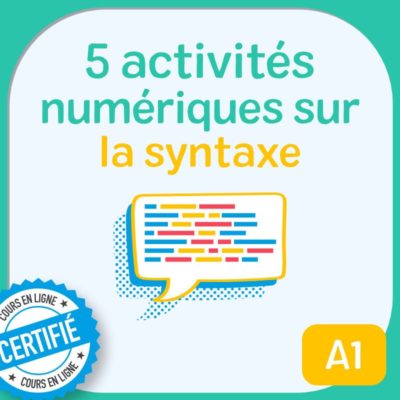 activités numériques FLE syntaxe