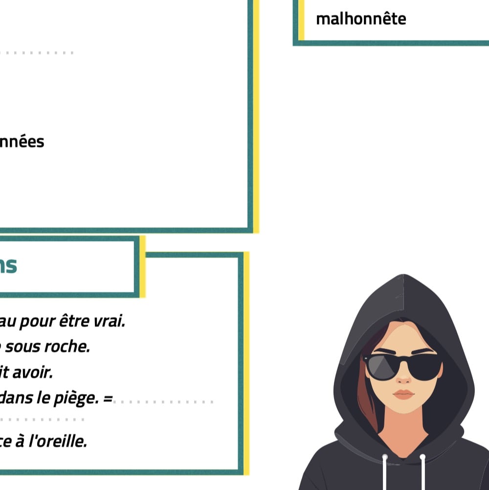 fiche vocabulaire FLE arnaque B1