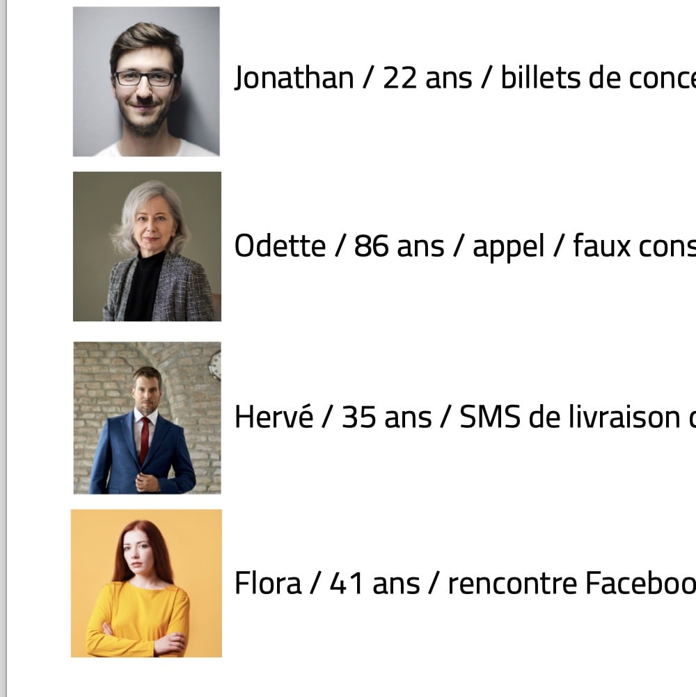 fiche vocabulaire FLE arnaque B1
