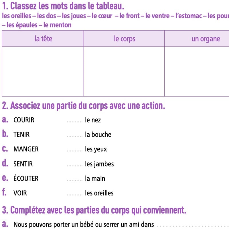 Pack de 165 exercices de vocabulaire A1 – Image 4