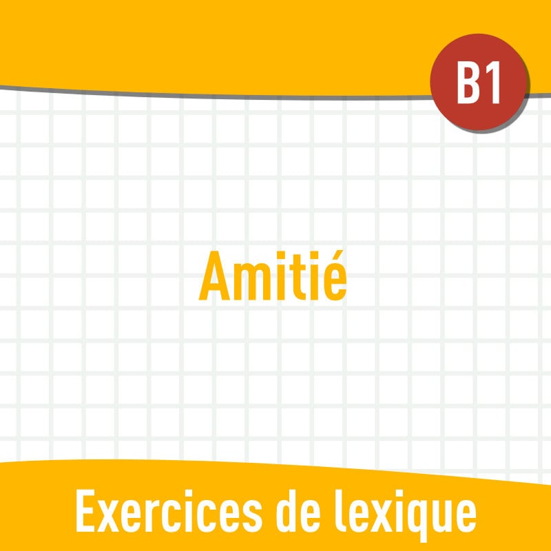 Amitié (B1) : exercices de vocabulaire en PDF