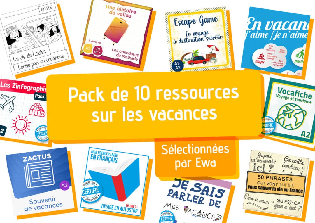 10 activités sur les vacances A1 à B1